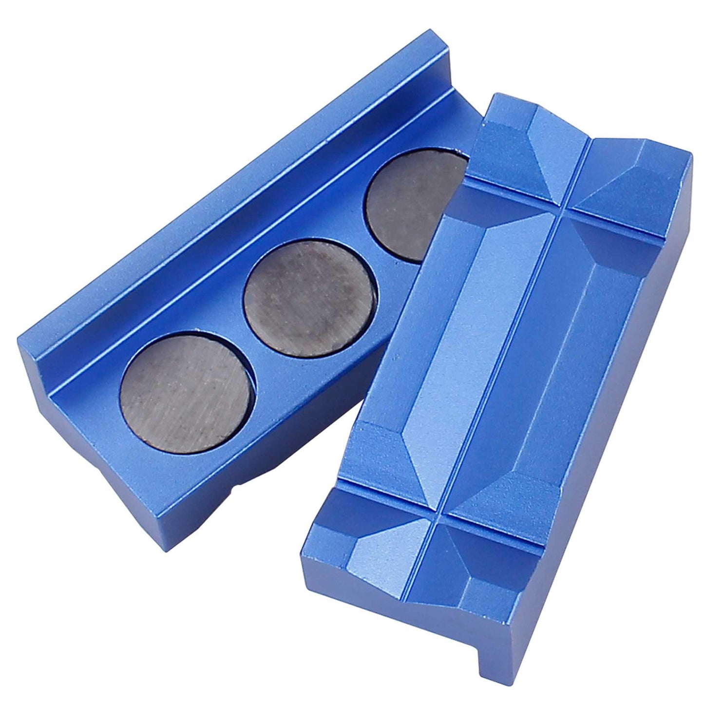 1 Pair Aluminum Vise Jaw Protective Inserts Magnetized