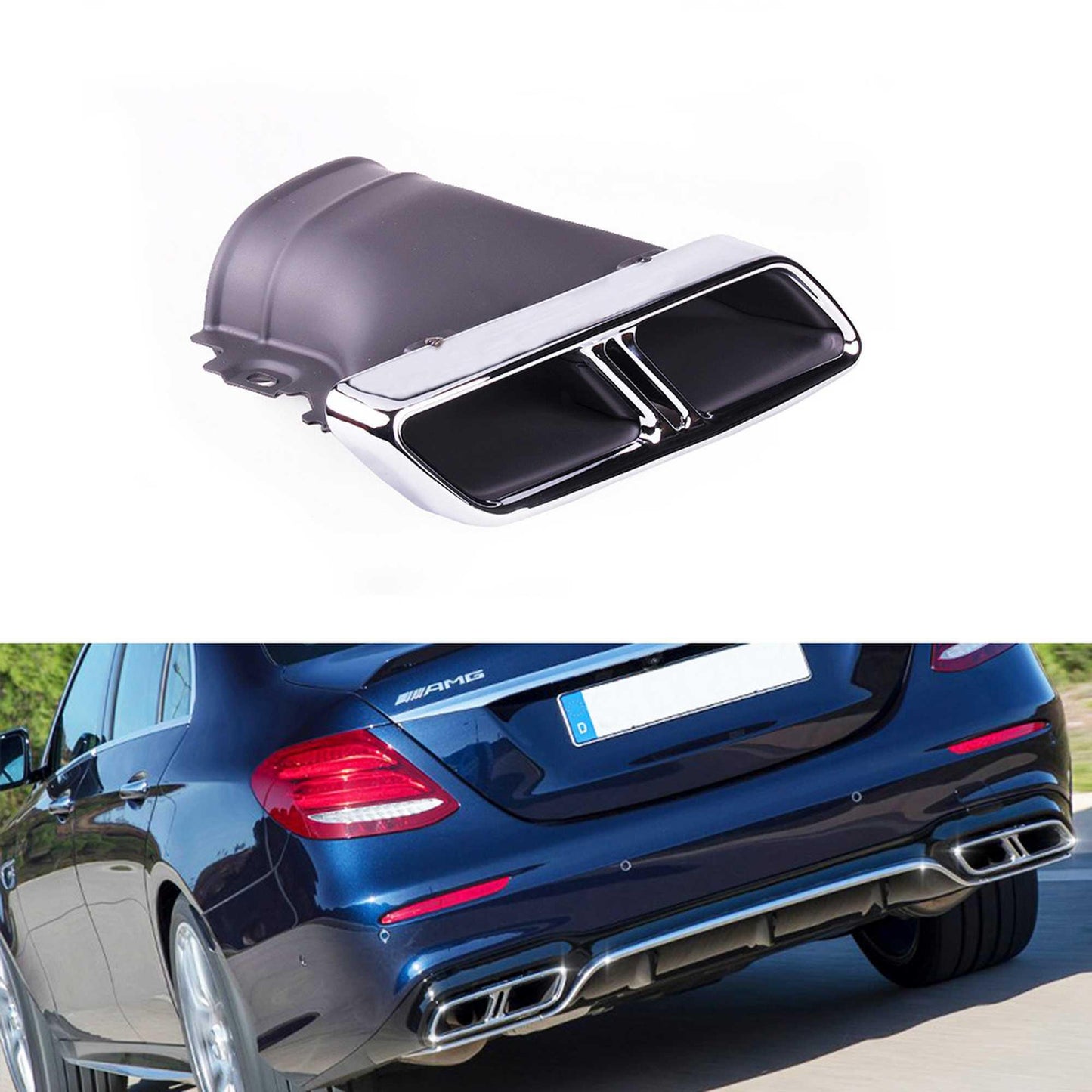 2016 Mercedes Benz E-Class W213 Dual Exhaust Tips Exhaust Muffler