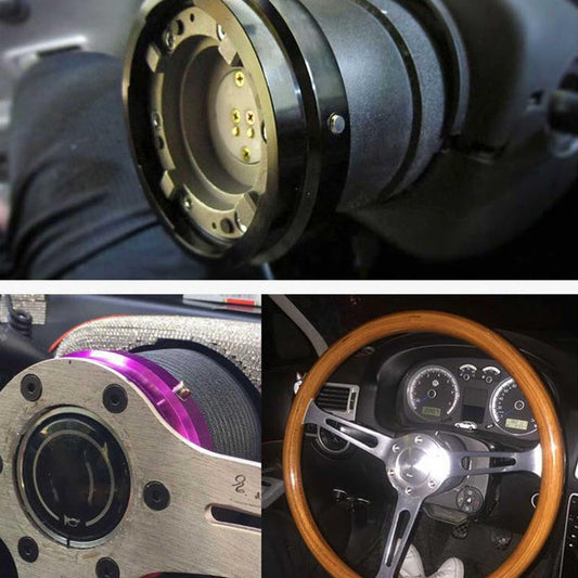 Universal Racing Quick Release Steering Wheel Full Kit Slim High-Strength