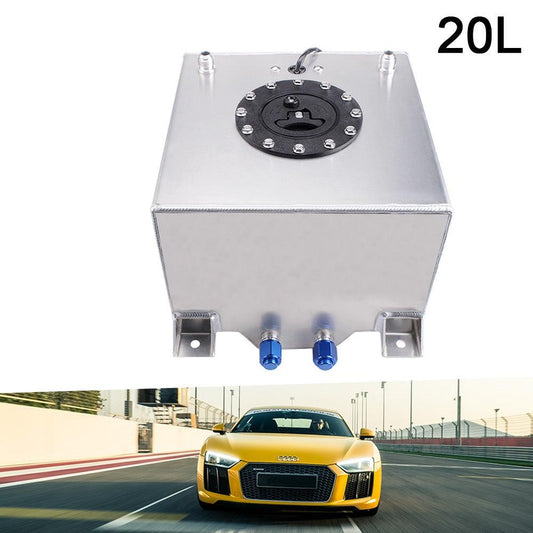 5 Gallon 20L Race Fuel Cell Gas Tank with Cap & Level Sender Top Feed