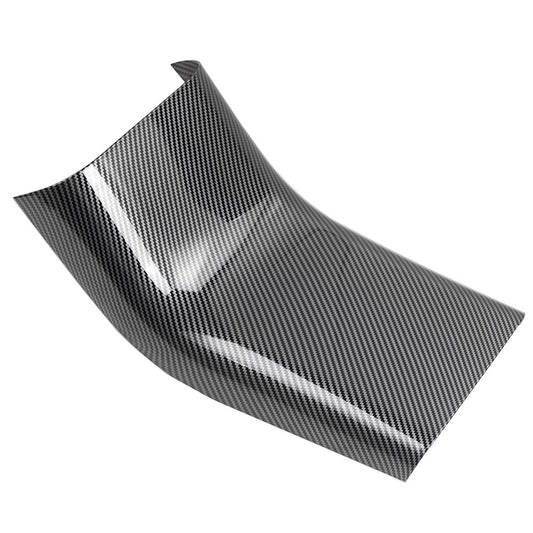 Rear Center Control Outlet Anti-Kick Cover ABS Glossy Carbon Fiber Anti-Dirty Cover for 2017-2023 Tesla Model 3/Y