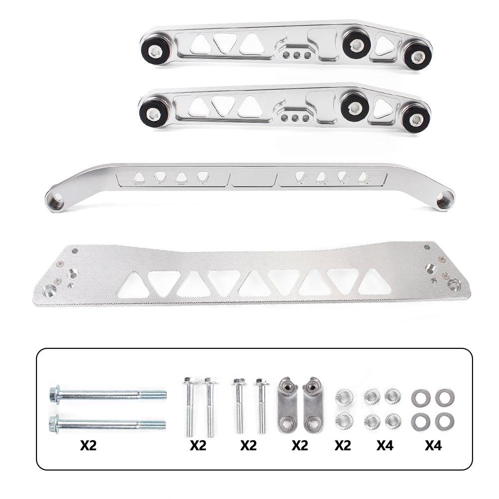 Rear Lower Control Arms LCA Set with Rear Subframe Brace with Rear Lower Tie Bar for Honda Civic 92-95 EG