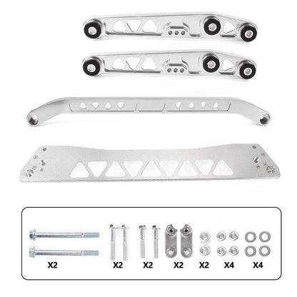 Rear Lower Control Arms LCA Set with Rear Subframe Brace with Rear Lower Tie Bar for Honda Civic 92-95 EG
