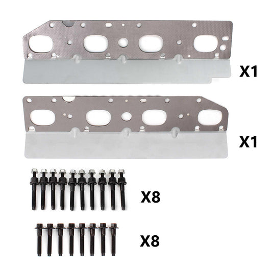 Exhaust Manifold Gasket Bolts Stud Nut Set for Dodge Jeep