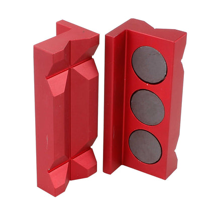 1 Pair Aluminum Vise Jaw Protective Inserts Magnetized