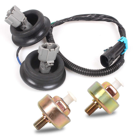 Dual Knock Sensors and Wire Harness for Chevy GM LS1 LS6 LQ9 4.8L 5.3L 6.0L 8.1L