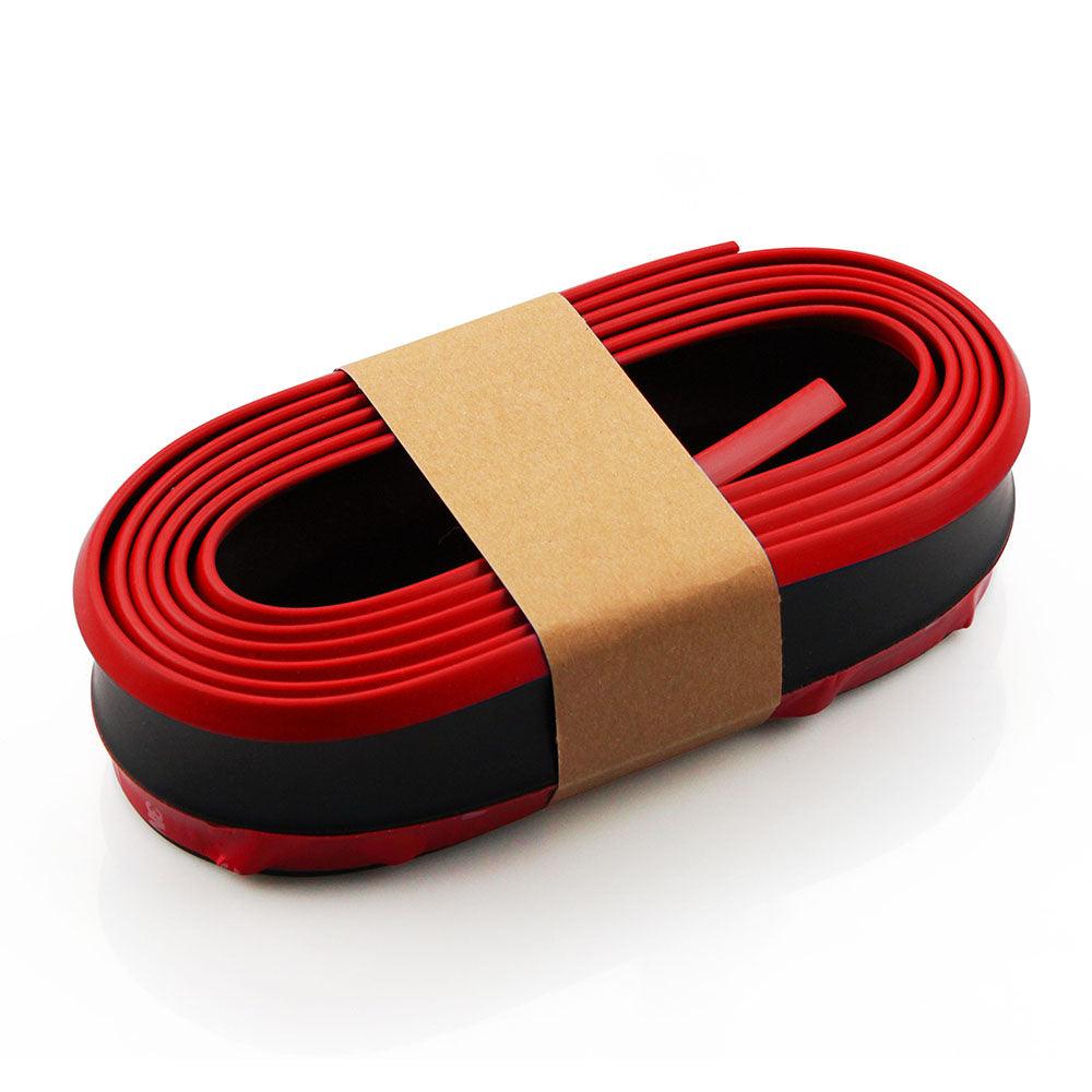 Universal 2.5m Car Bumper Lip Stickers Protector Front Bumper Lip Splitter Car Sticker Body Kits Rubber Strip