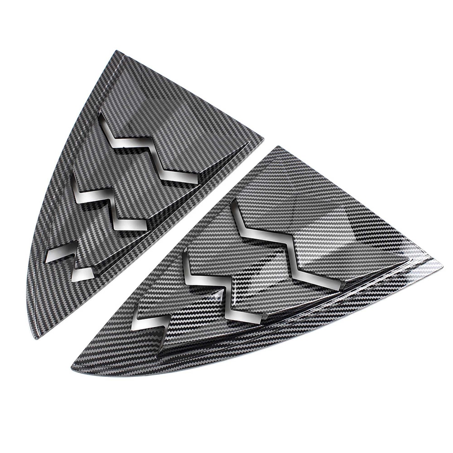 Carbon Fiber Side Window Louvers Cover Vent Cover for Model 3 2017-2021
