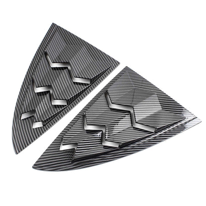 Carbon Fiber Side Window Louvers Cover Vent Cover for Model 3 2017-2021