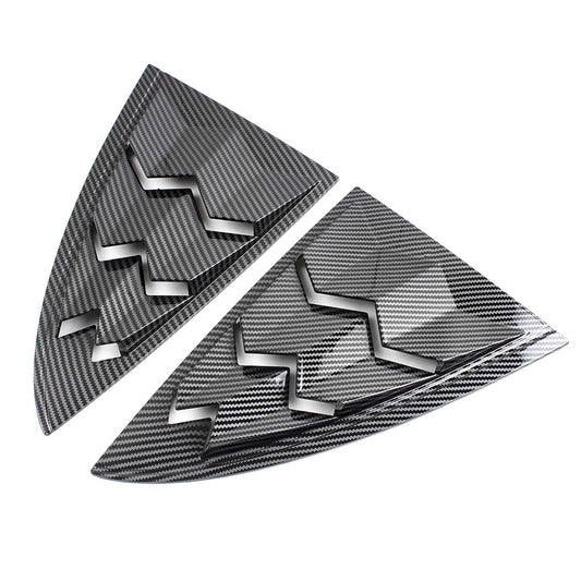 Carbon Fiber Side Window Louvers Cover Vent Cover for Model 3 2017-2021