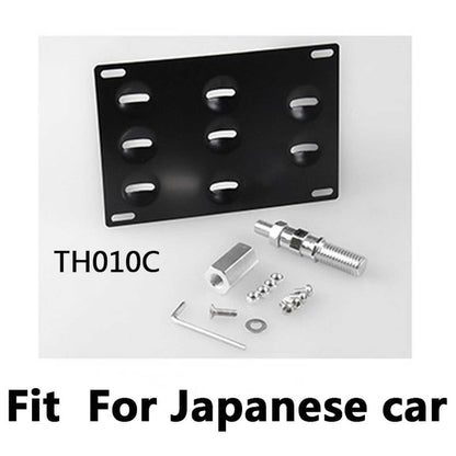 Front License Plate Bracket Car Tag Frame Holder 8 Holes Bumper Plate Mount