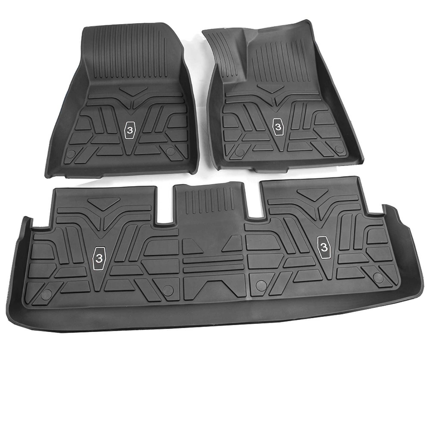 Floor Mats Set Single-Layer Left Rudder Foot Pad for Tesla Model3/Y