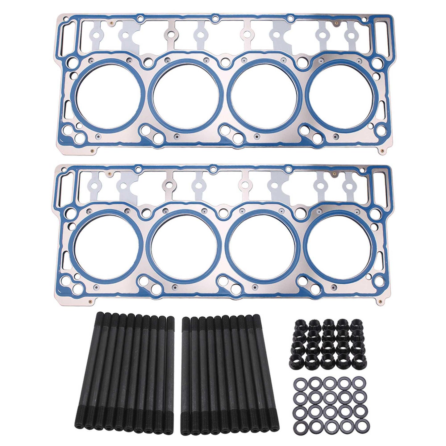 Cylinder Head Stud 18mm Engine Gasket Bolt and Nut Kit for Ford 6.0L Powerstroke Diesel