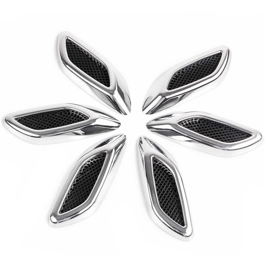Universal 6Pcs ABS Car Air Flow Vent Side Fender Cover Trim
