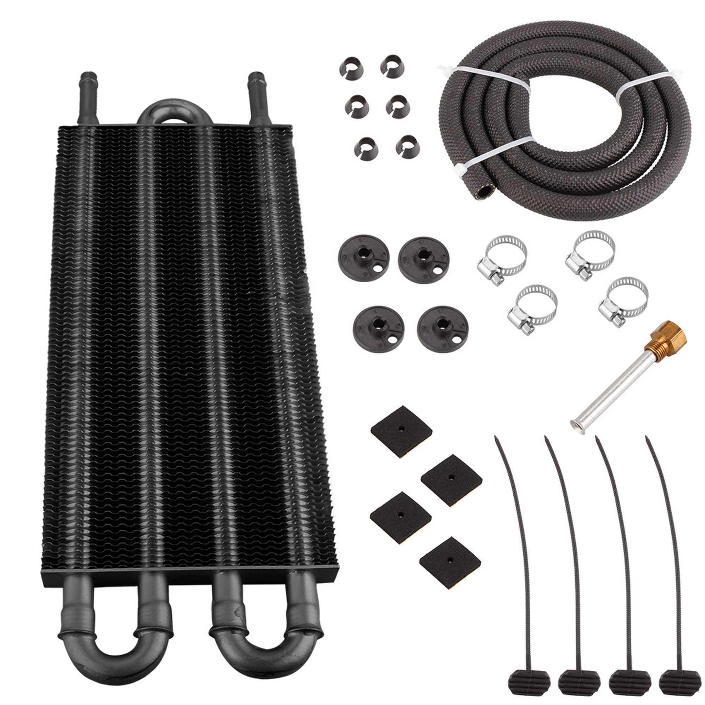 Universal Transmission Oil Cooler Kit 4/6/8 Pass Tube &  Fin Oil Cooler Kit