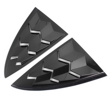 Carbon Fiber Side Window Louvers Cover Vent Cover for Model 3 2017-2021