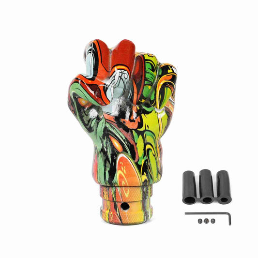 Universal Resin Shift Knob Hand Graffiti Gear Shifter Knob