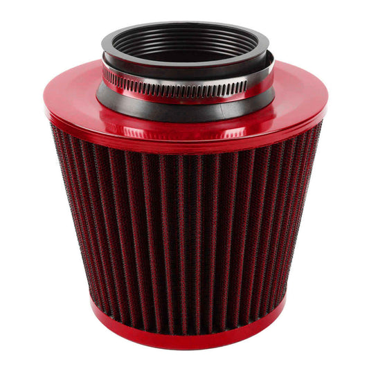 Universal 76mm High Performance Cold Air Filter Clamp-On Air Intake Filter Washable Filter