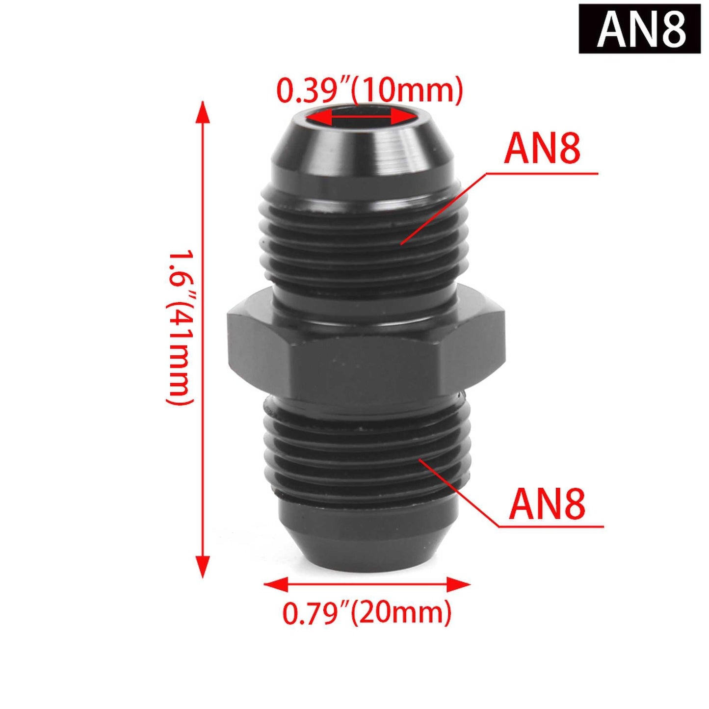 Car Oil Cooling Tubing Outer Wire Connection Adapter Aluminum Joint Oil Cooling Reducing AN6 AN8 AN10
