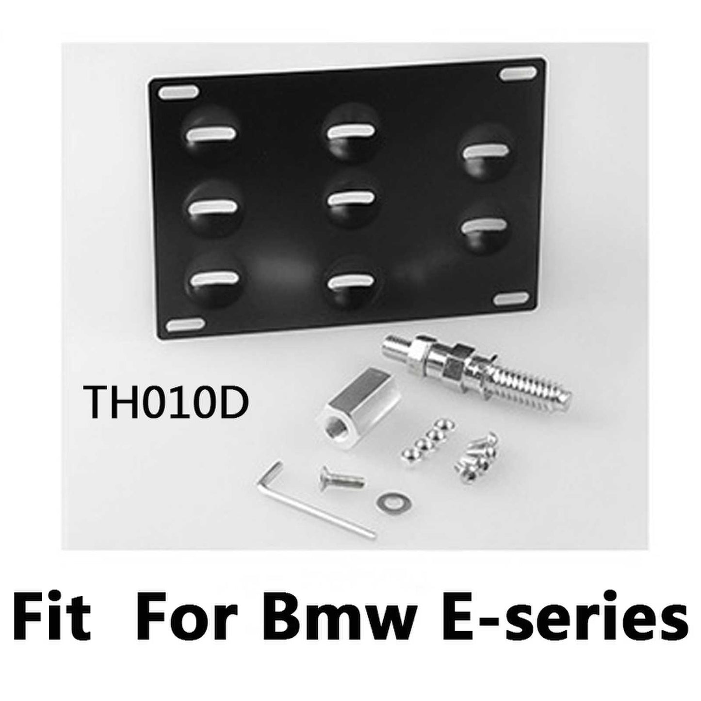 Front License Plate Bracket Car Tag Frame Holder 8 Holes Bumper Plate Mount