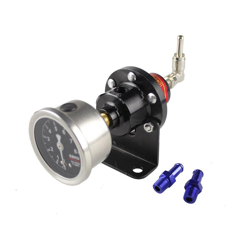 Adjustable Fuel Pressure Regulator with Gauge 0-140 PSI Universal 6AN
