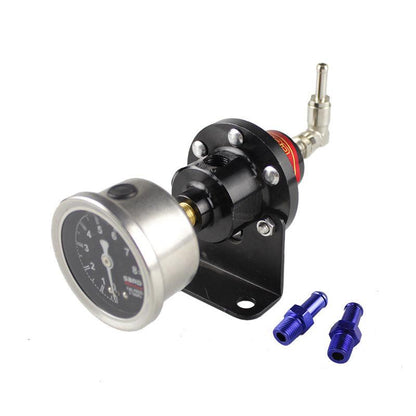 Adjustable Fuel Pressure Regulator with Gauge 0-140 PSI Universal 6AN