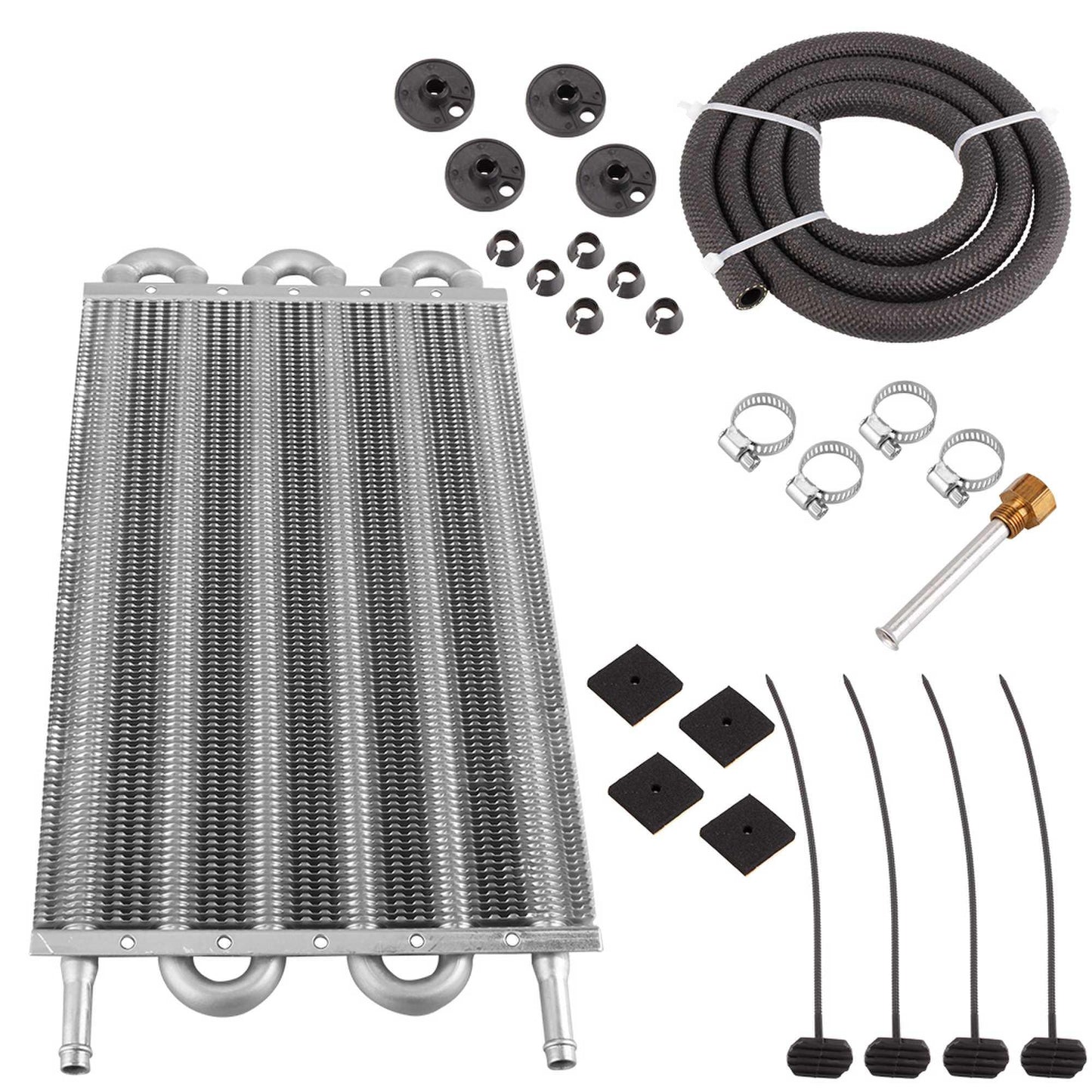 Universal Transmission Oil Cooler Kit 4/6/8 Pass Tube &  Fin Oil Cooler Kit