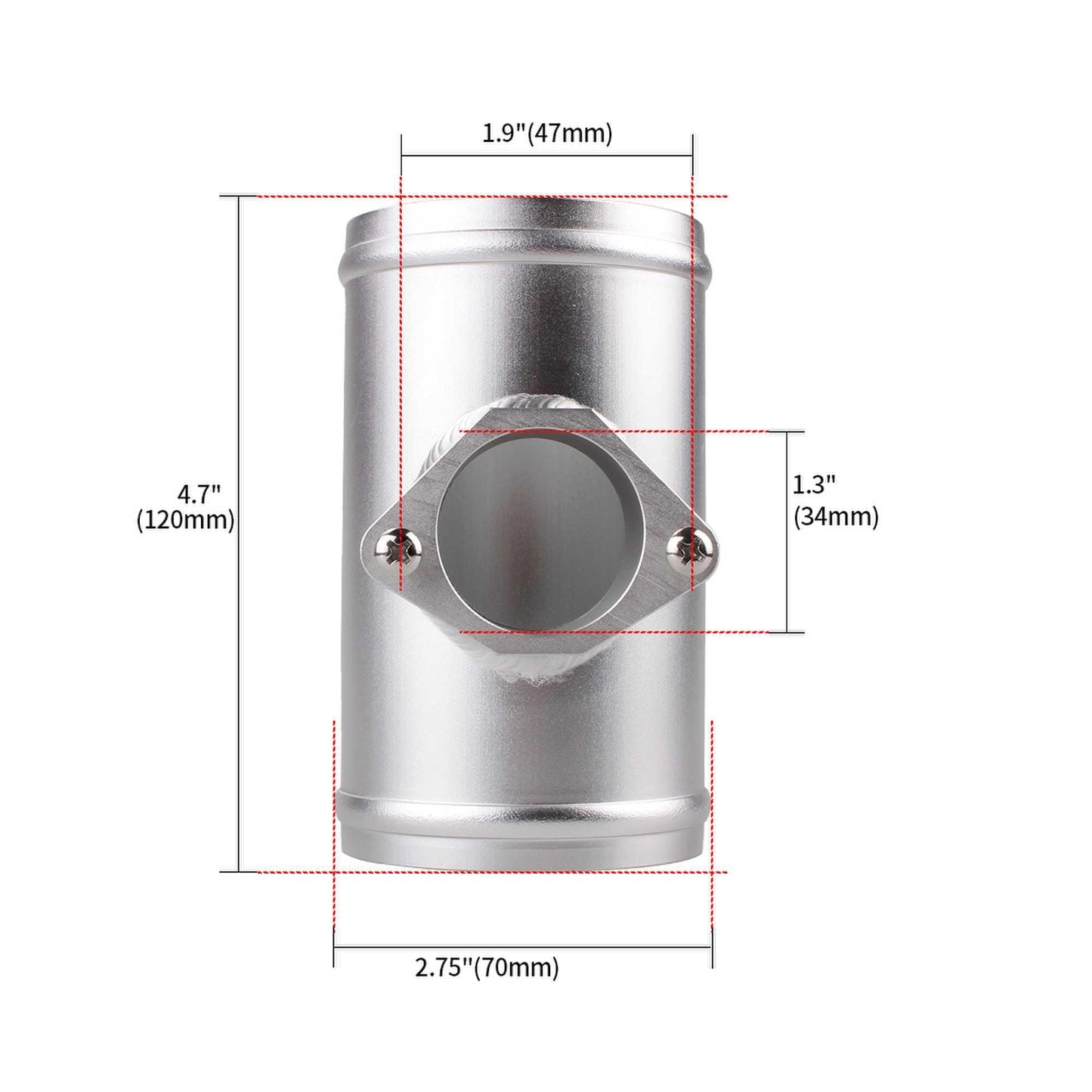 63/70/76mm Air Flow Sensor Mount Air Flow Meter Base For Cadillac Volkswagen Nissan