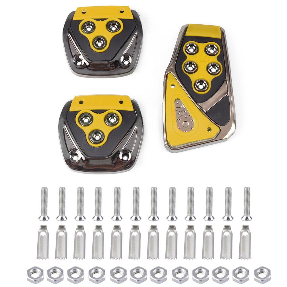 3Pcs Non-Slip Rubber Manual Foot Pedal Cover Set Kit