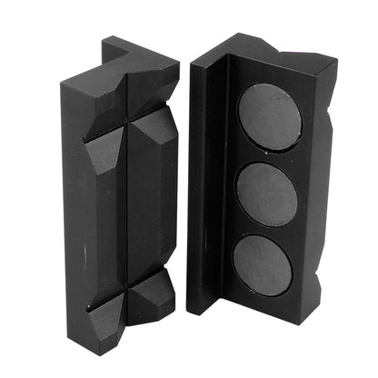 1 Pair Aluminum Vise Jaw Protective Inserts Magnetized