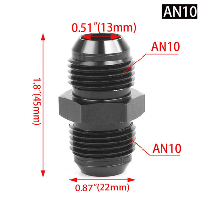 Car Oil Cooling Tubing Outer Wire Connection Adapter Aluminum Joint Oil Cooling Reducing AN6 AN8 AN10