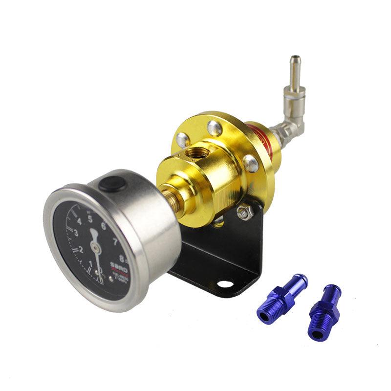 Adjustable Fuel Pressure Regulator with Gauge 0-140 PSI Universal 6AN