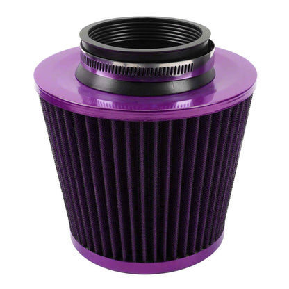 Universal 76mm High Performance Cold Air Filter Clamp-On Air Intake Filter Washable Filter