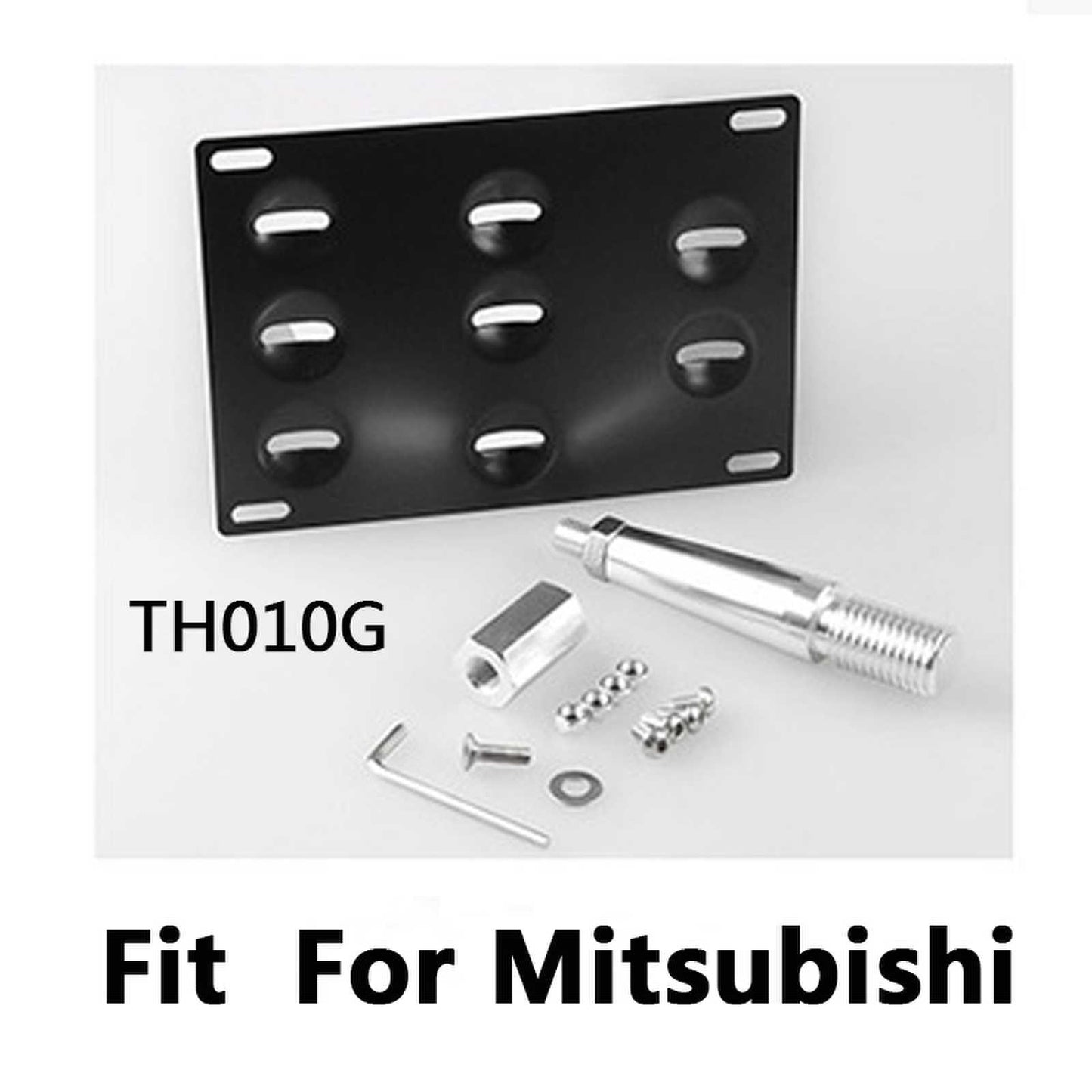 Front License Plate Bracket Car Tag Frame Holder 8 Holes Bumper Plate Mount
