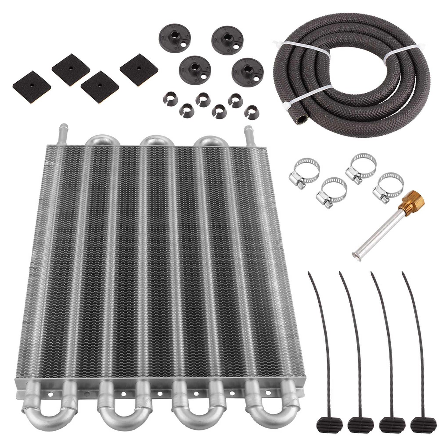 Universal Transmission Oil Cooler Kit 4/6/8 Pass Tube &  Fin Oil Cooler Kit