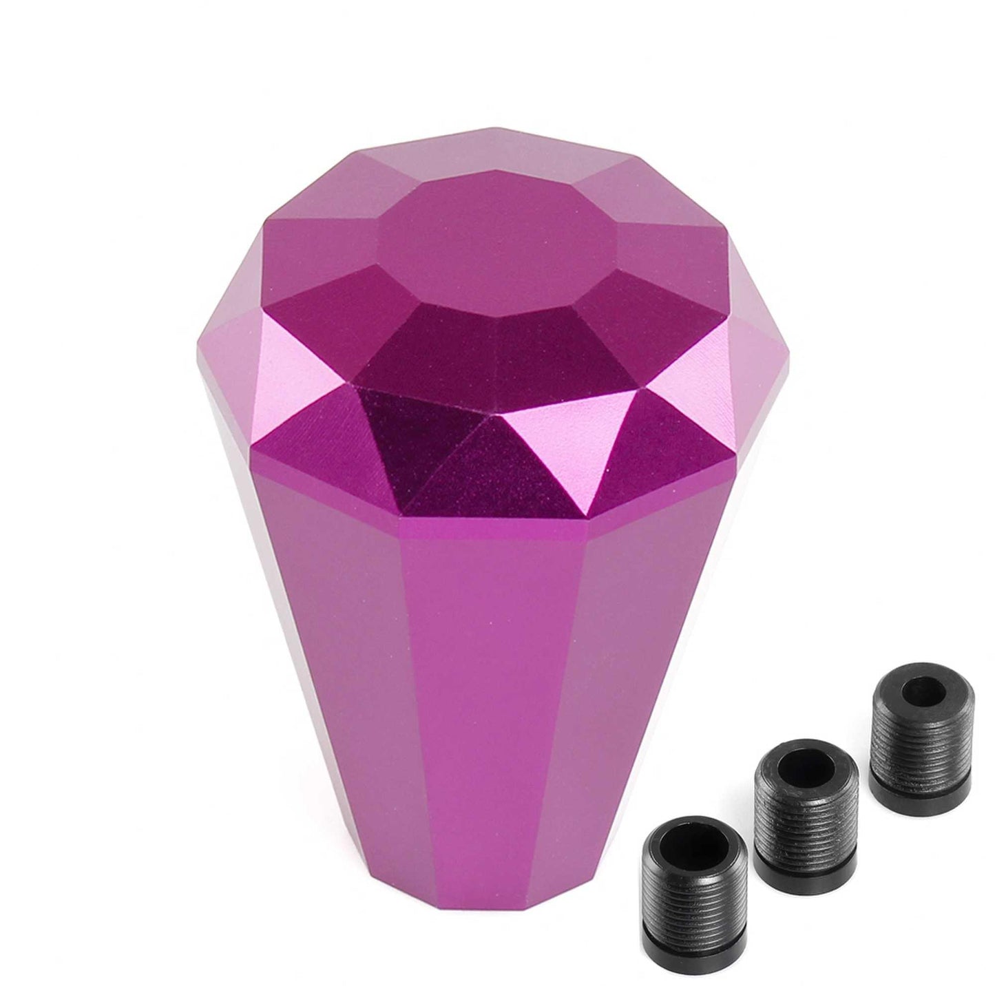 Universal Aluminum Diamond Shape Shift Knob with 3 Adapters