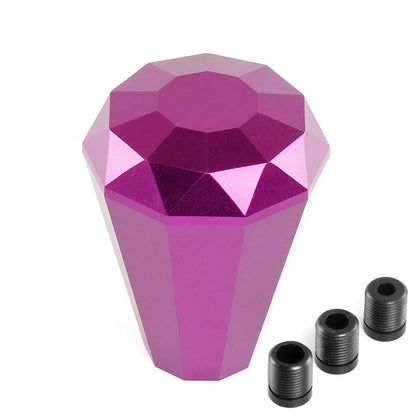 Universal Aluminum Diamond Shape Shift Knob with 3 Adapters