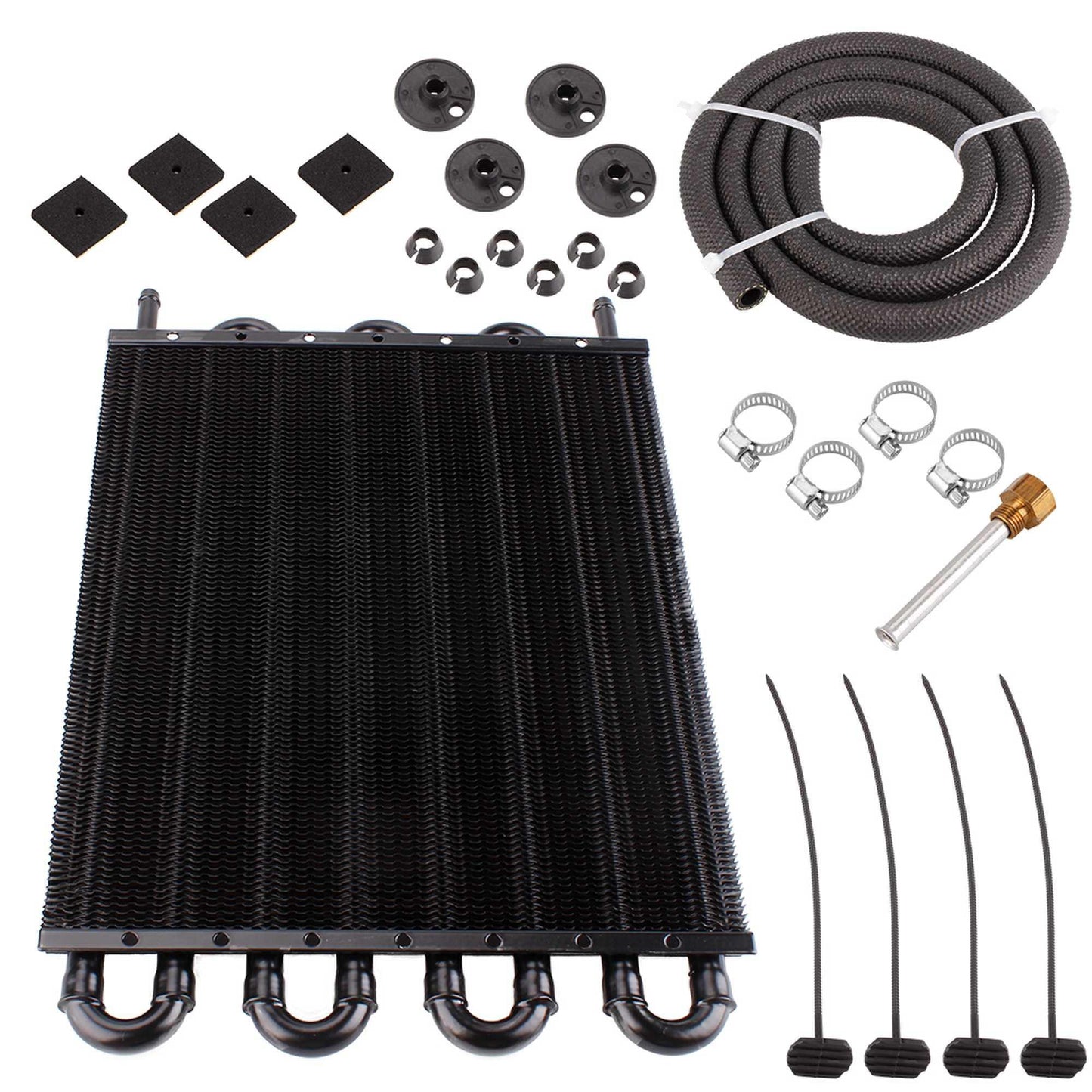 Universal Transmission Oil Cooler Kit 4/6/8 Pass Tube &  Fin Oil Cooler Kit