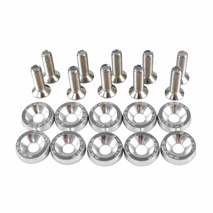 JDM Style Aluminum 10Pcs M6 Bolts Car Engine Bumper Fender Washers License Plate Screws