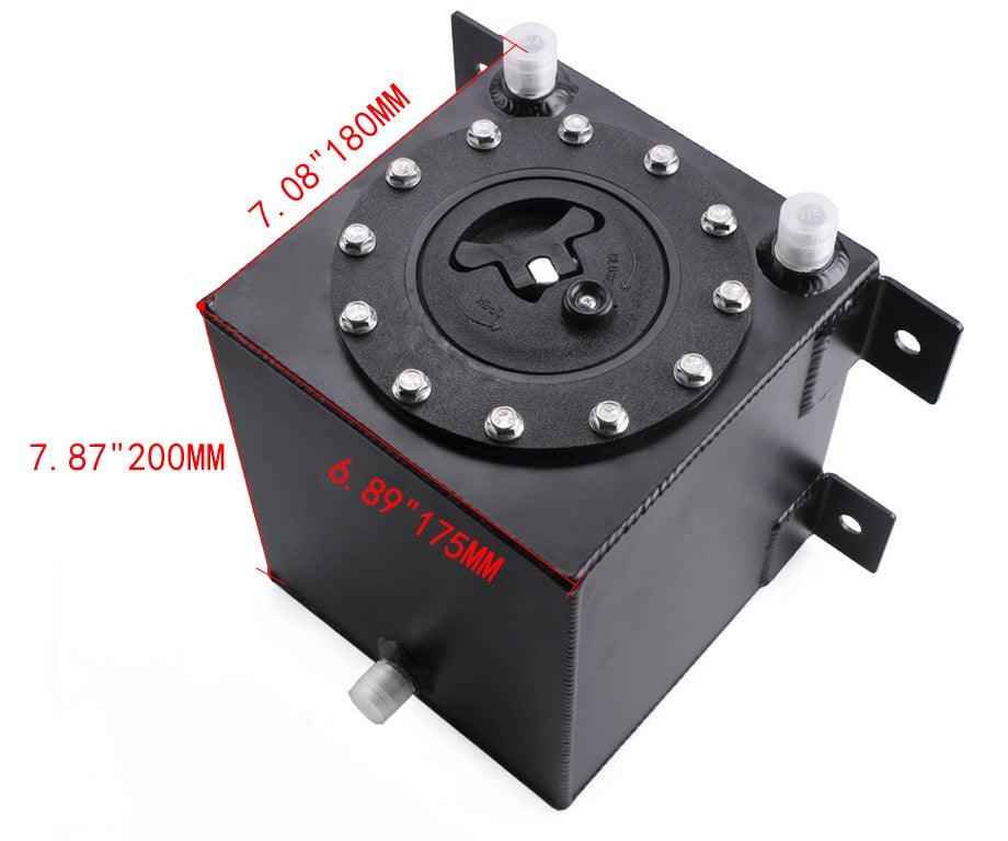 1 Gallon 4L Small Auxiliary Fuel Tank with Cap Polished Aluminum