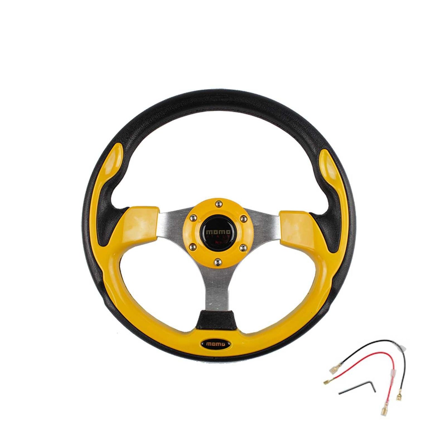 13Inch/320mm Sport Steering Wheel Flat Bottom 6 Bolt with Horn