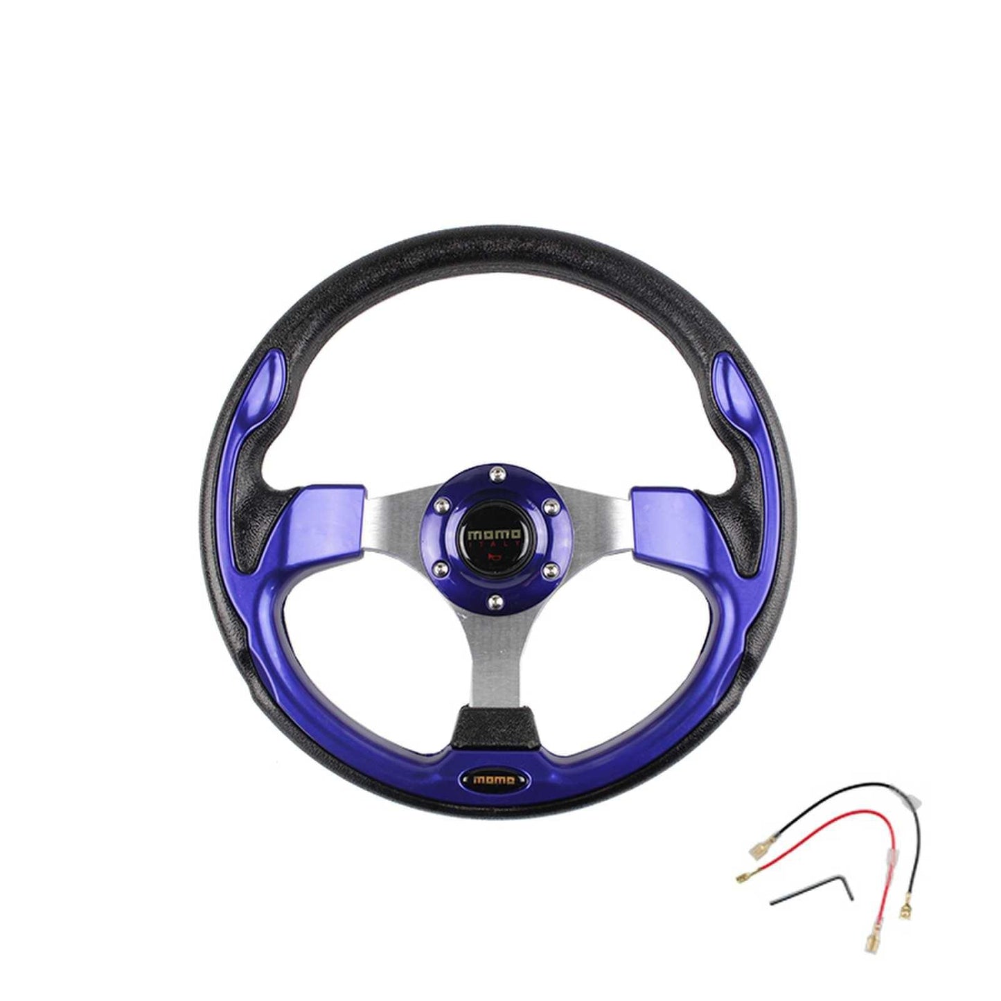 13Inch/320mm Sport Steering Wheel Flat Bottom 6 Bolt with Horn