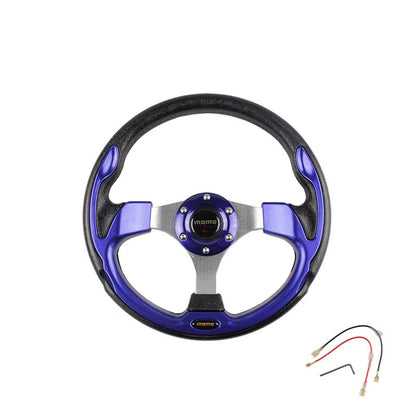 13Inch/320mm Sport Steering Wheel Flat Bottom 6 Bolt with Horn