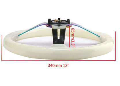13 Inch Luminous Steering Wheel Sport Steering Wheel 6 Bolt with Horn