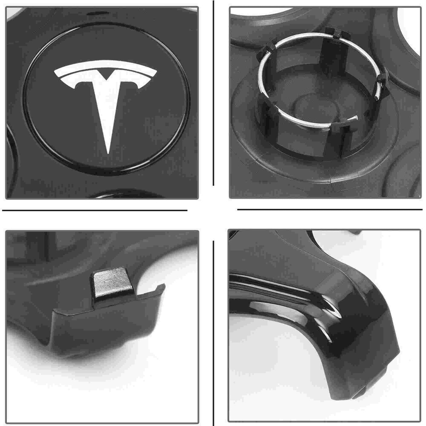 4Pcs Carbon Fiber Tesla Model 3 Wheel Center Hub Caps