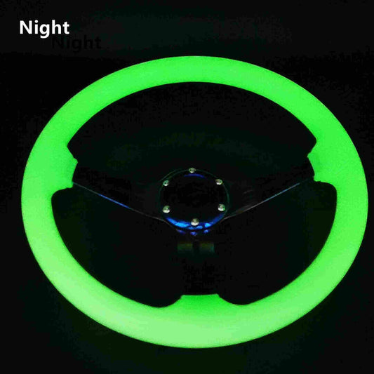 13 Inch Luminous Steering Wheel Sport Steering Wheel 6 Bolt with Horn