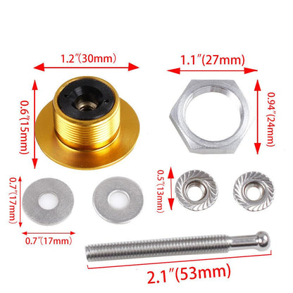 2Pcs Hood Pins Lock Clip Kit for Car Bumper License Plate Hood