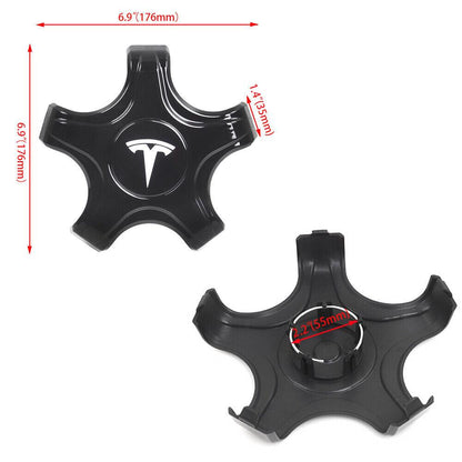 4Pcs Carbon Fiber Tesla Model 3 Wheel Center Hub Caps