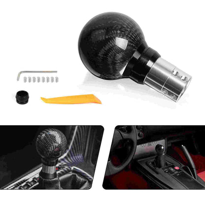 Universal Aluminum Push Button Shift Knob with Button Shifter Lever Head