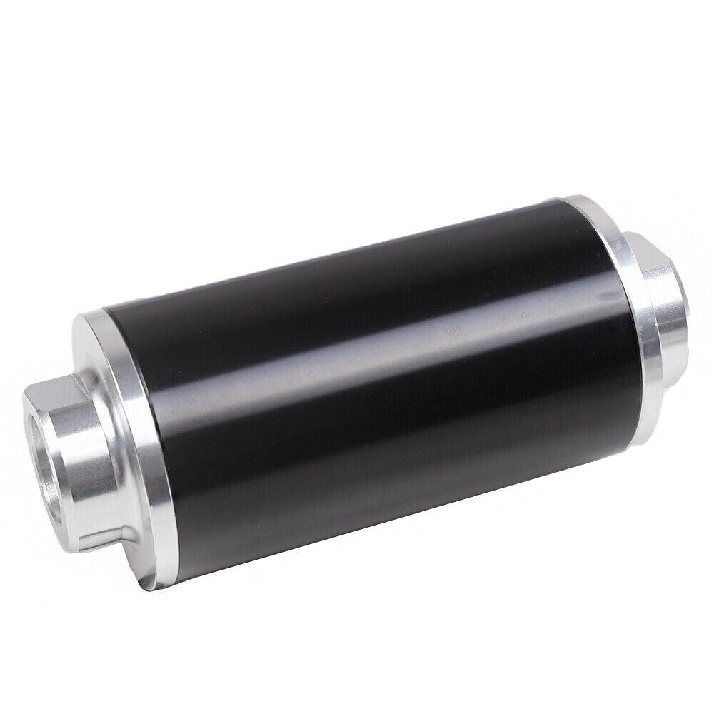 Inline Fuel Filter 30 Micron with 6AN 8AN 10AN Adapter Universal 58MM